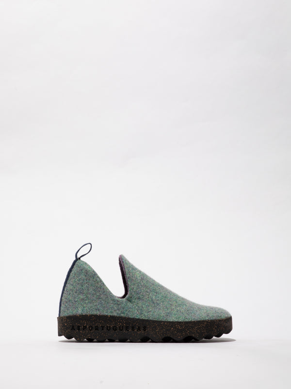 Sapatos com Ponta Redonda em Verde