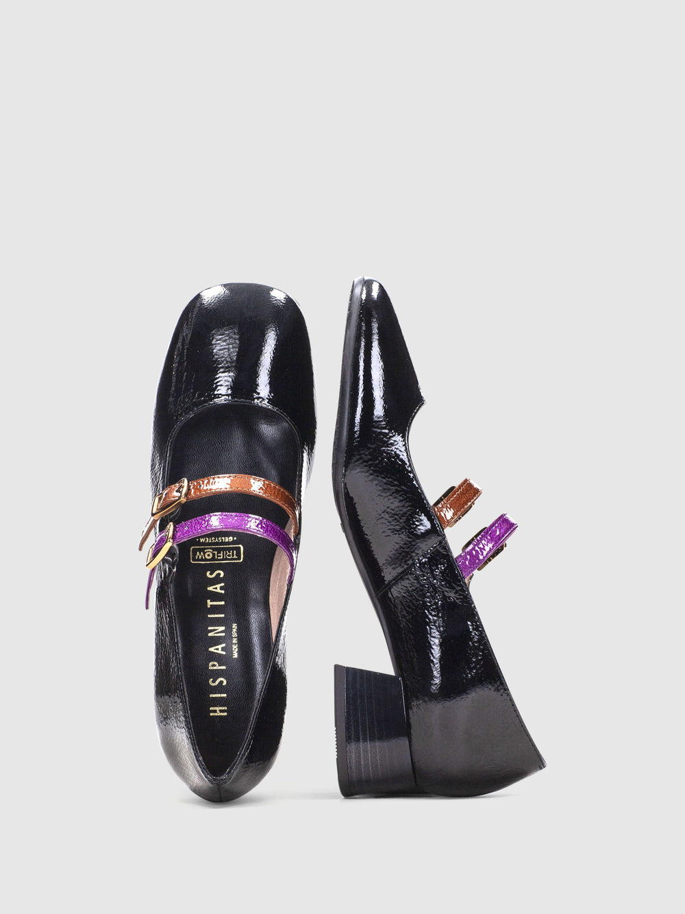 Sapatos com Fivela em Preto