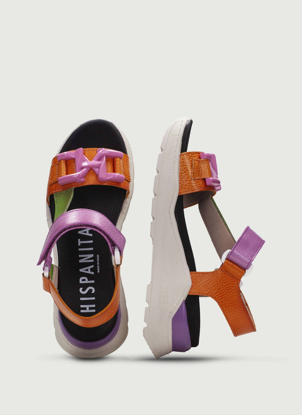 Sandálias com Tira no Tornozelo em Multicolor