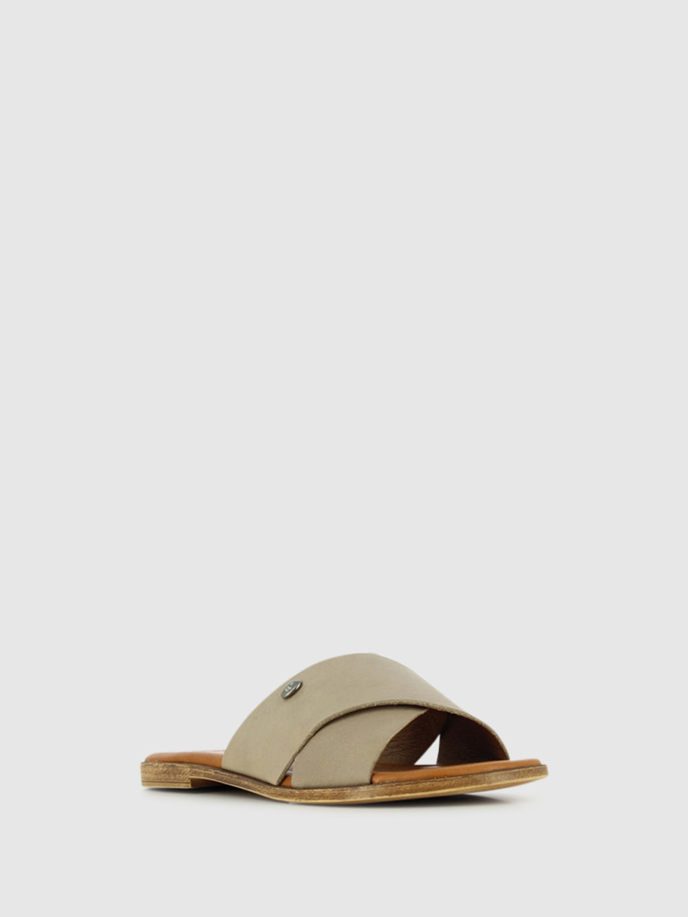 Sandálias Slip-on em Taupe