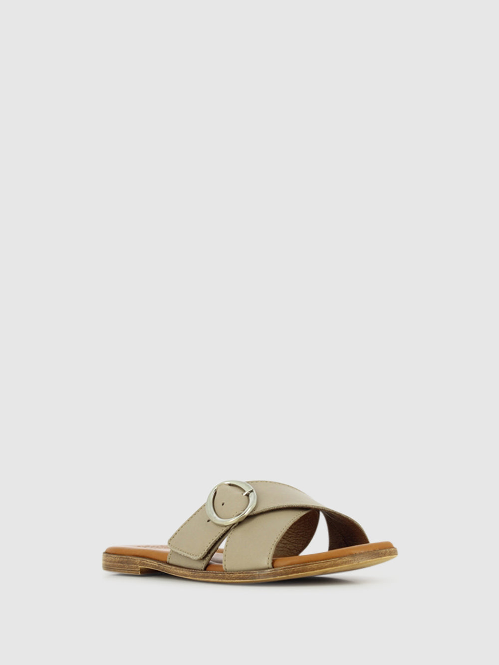 Sandálias com Apliques em Taupe