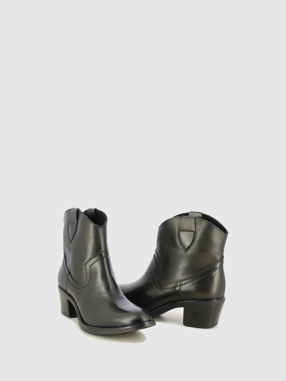Botins Texanas em Pele Preta