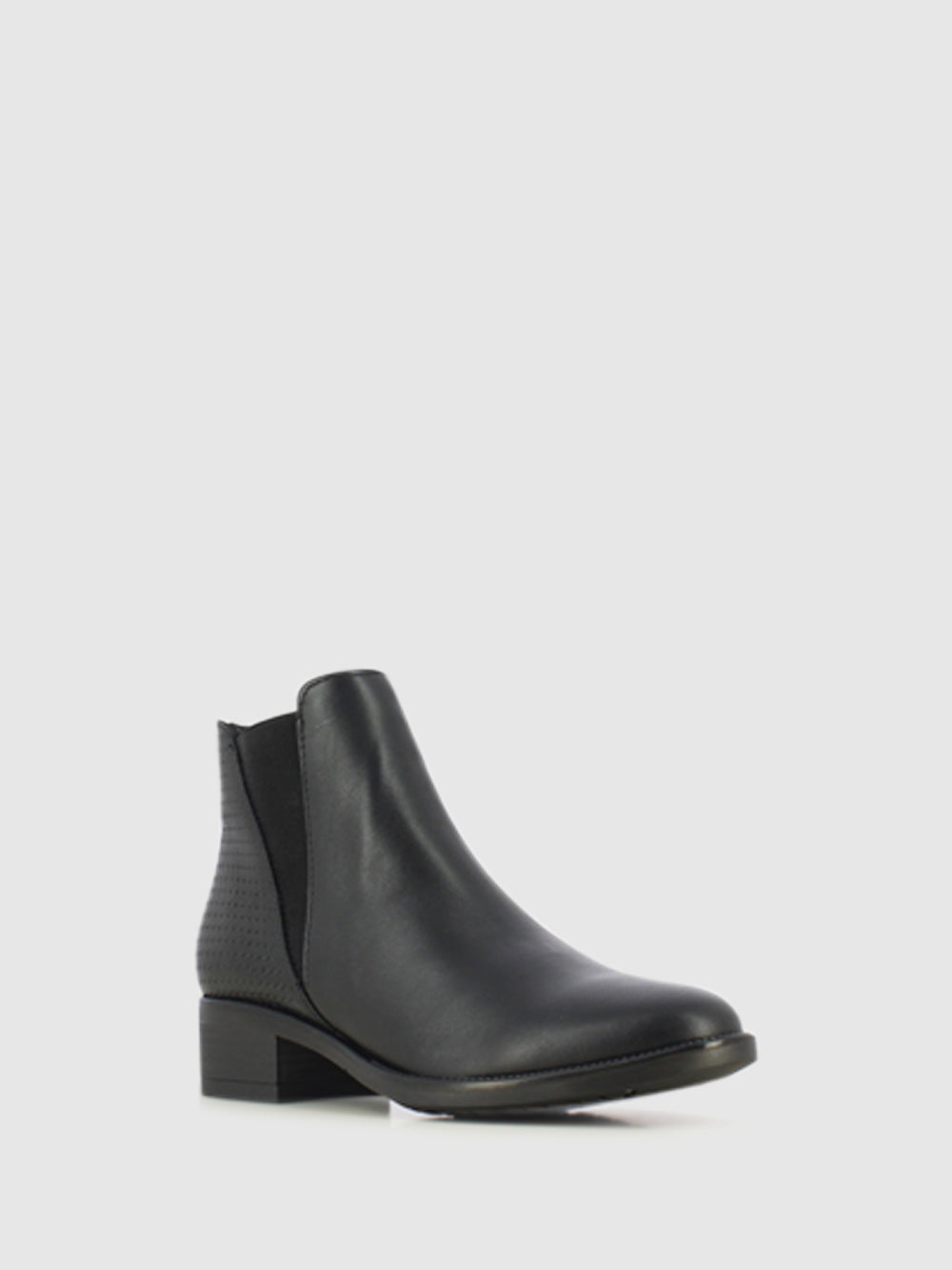 Botins Chelsea em Pele Preta