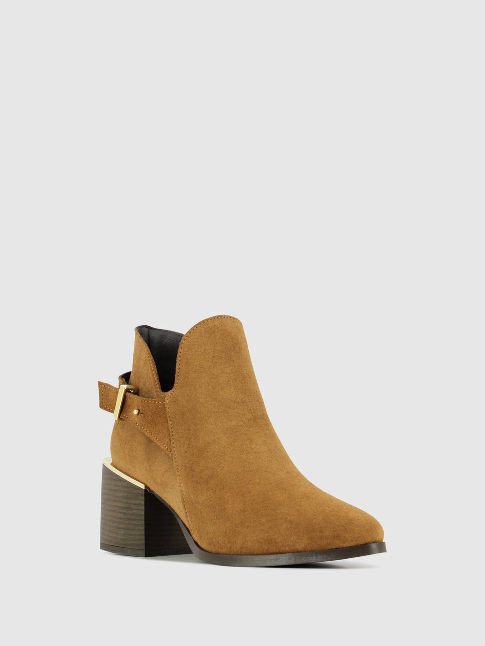 Botins com Fecho em Camurça Camel