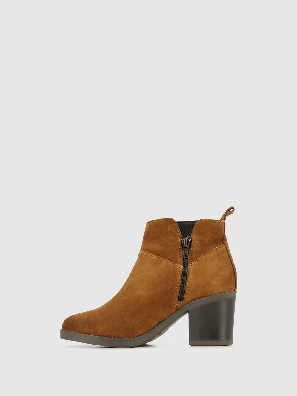 Botins com Fecho em Camurça Camel