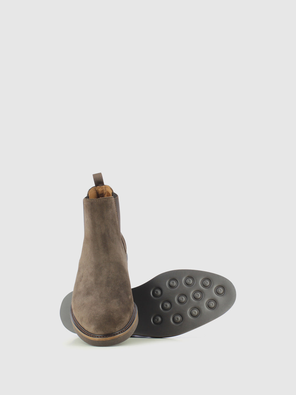Botins Chelsea em Camurça Castanha