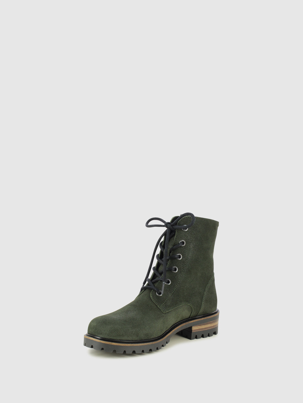 Botins com Atacadores em Camurça Verde