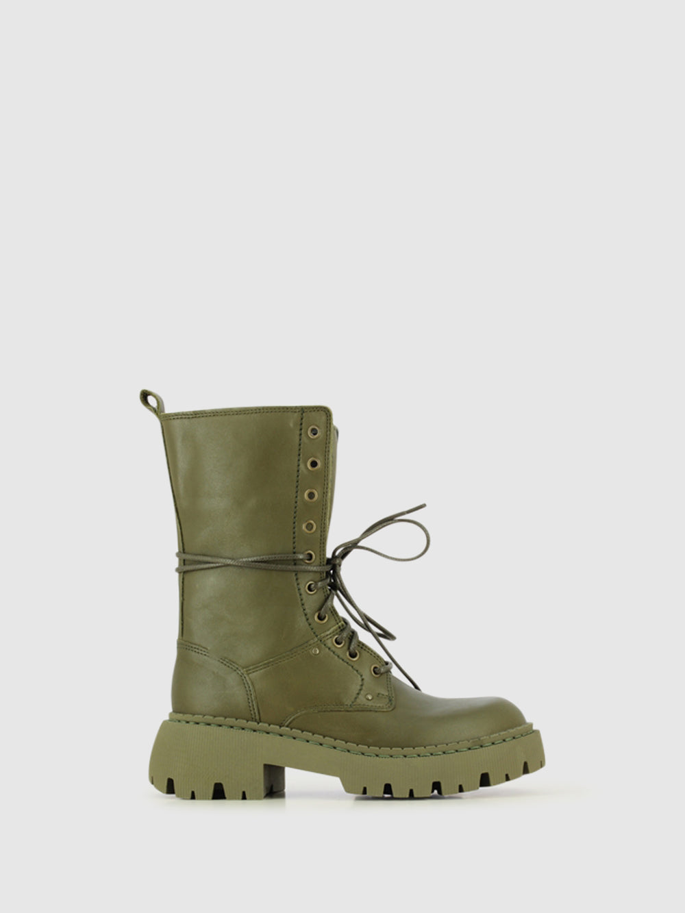 Botas com Atacadores em Khaki