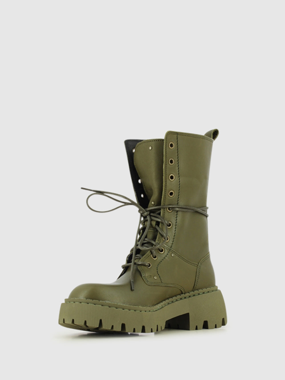 Botas com Atacadores em Khaki