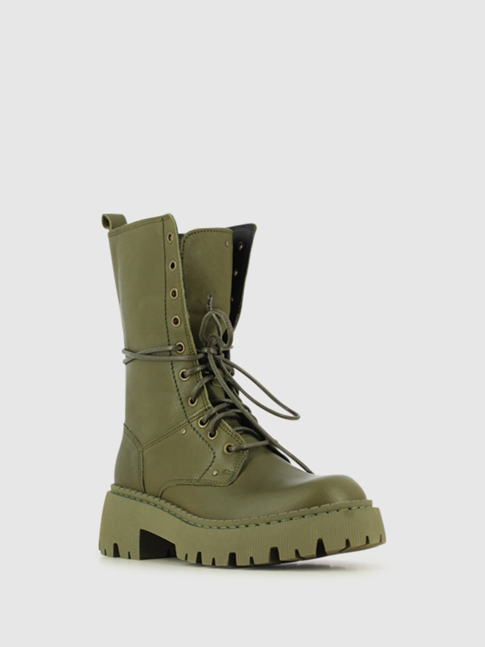 Botas com Atacadores em Khaki