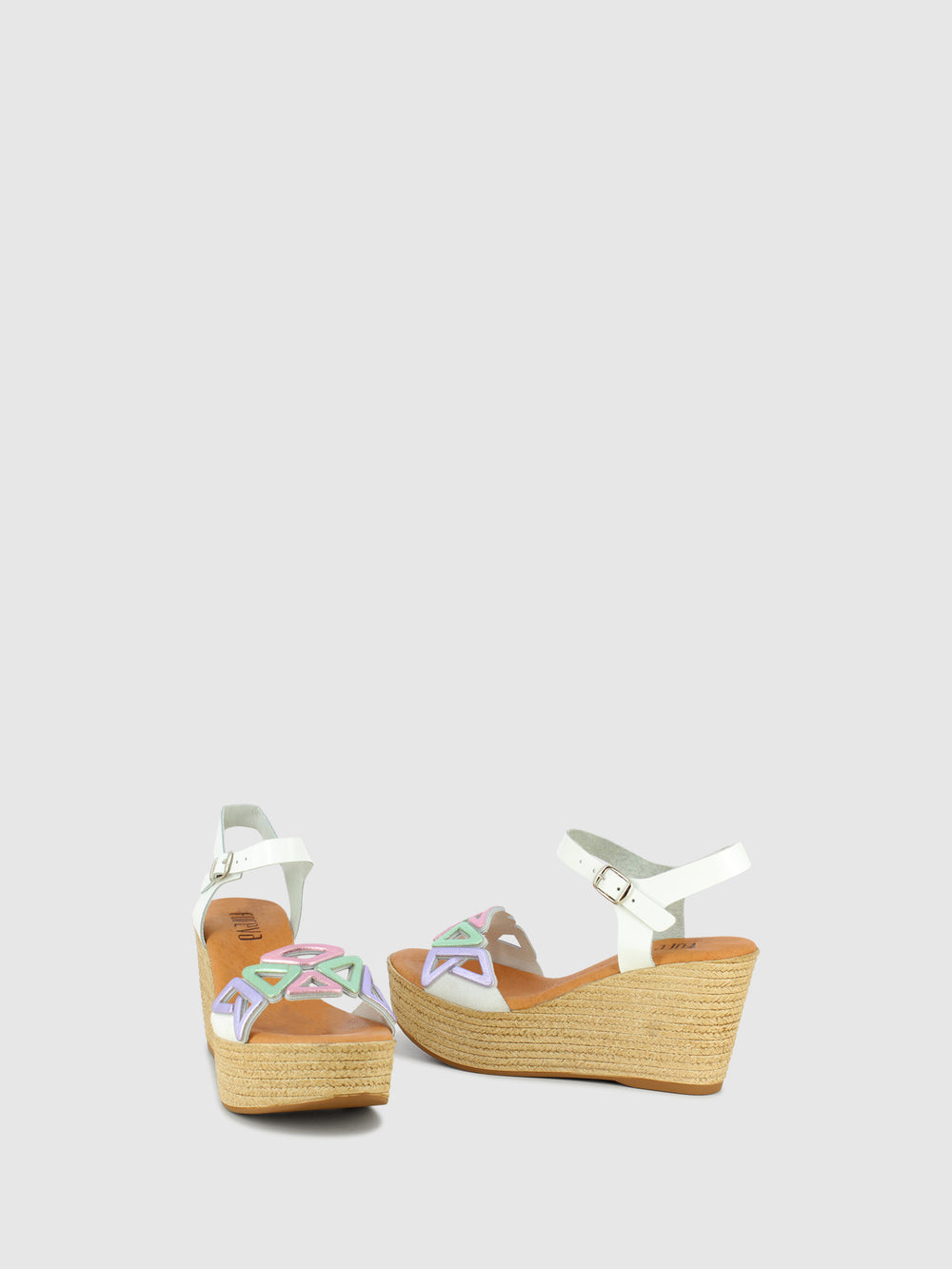 Sandálias de Cunha em Branco