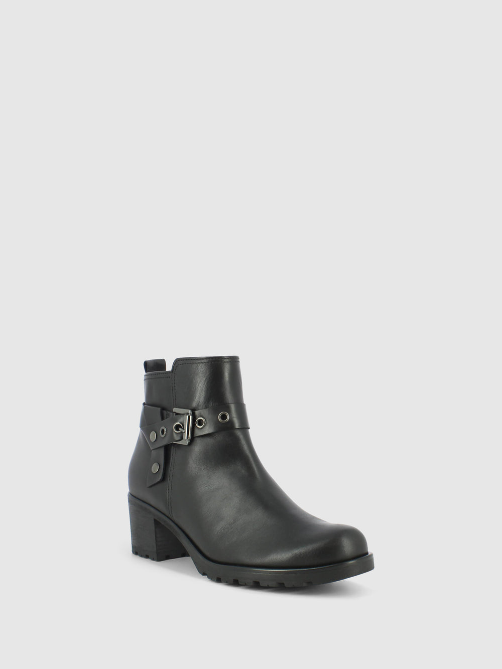Black Zip Up Ankle Boots