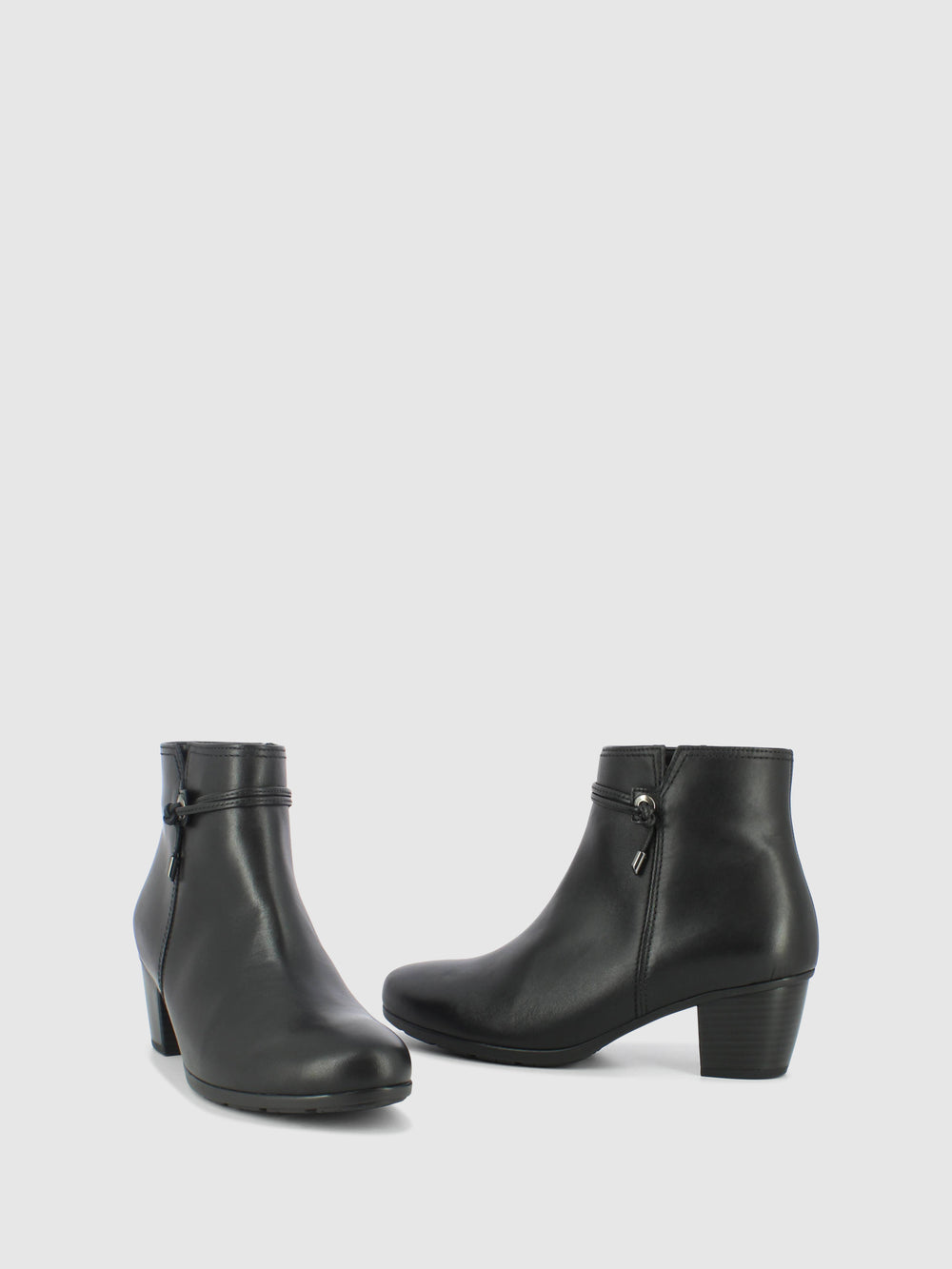 Black Zip Up Ankle Boots