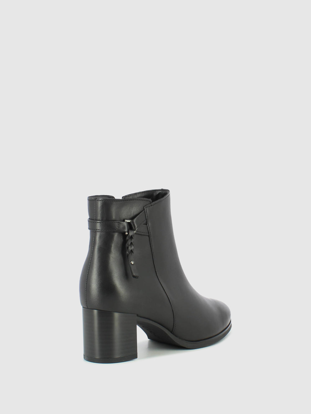 Black Zip Up Ankle Boots