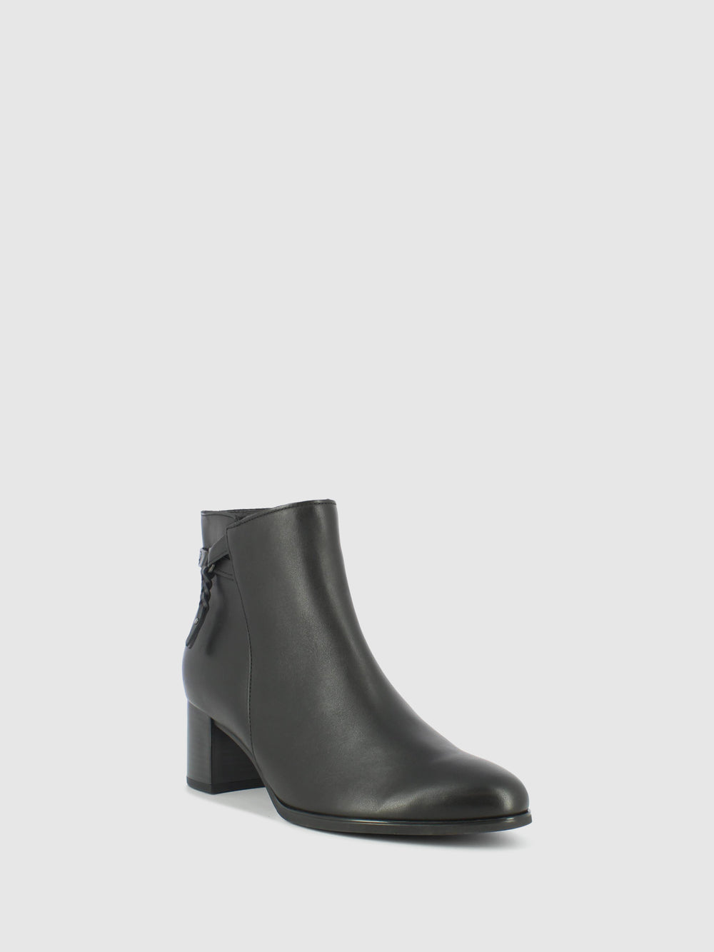 Black Zip Up Ankle Boots