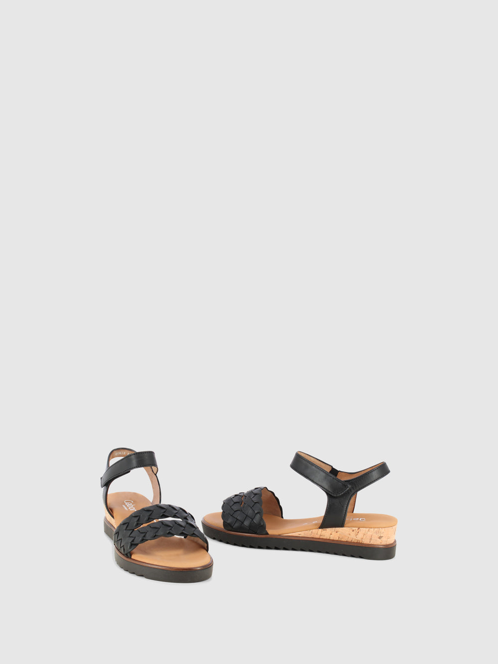 Sandálias com Velcro em Preto