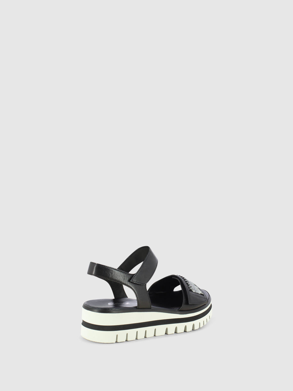 Sandálias com Velcro em Preto