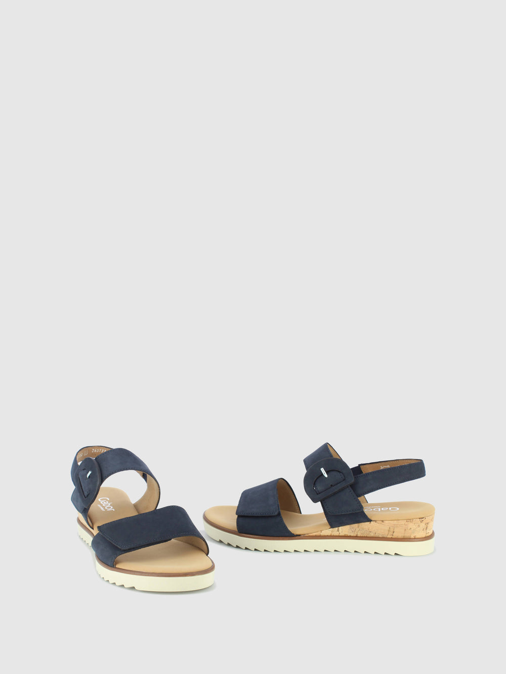 Sandálias com Velcro em Azul Marinho