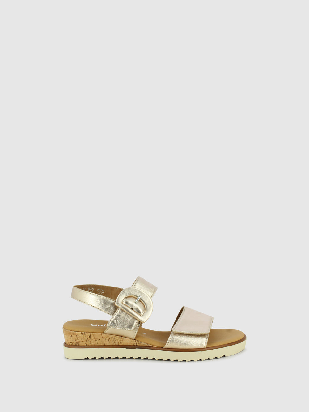 Sandálias com Velcro em Dourado