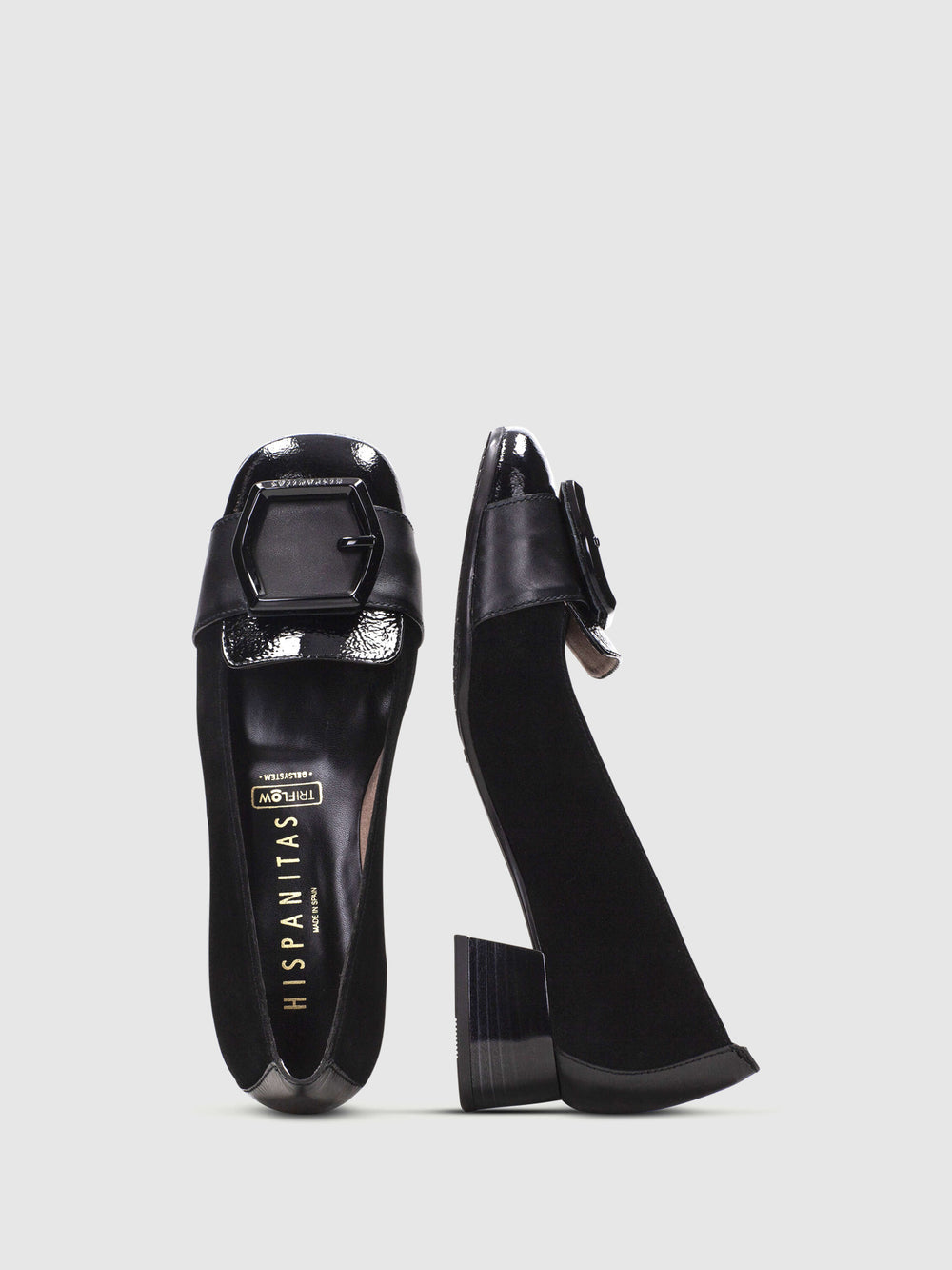 Sapatos com Apliques em Preto
