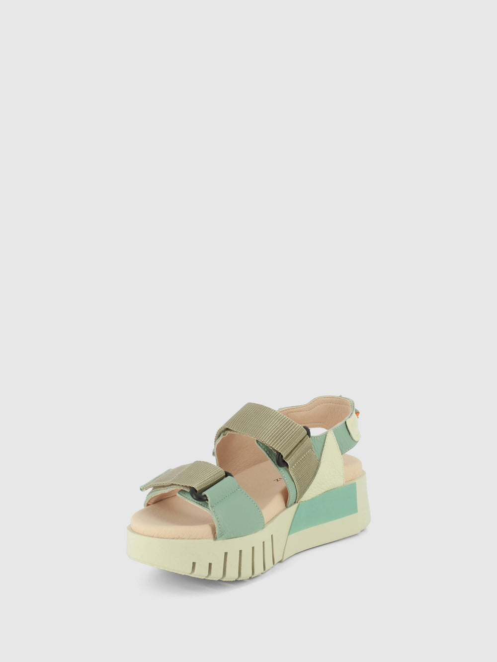 Sandálias com Velcro em Azul Aquamarine