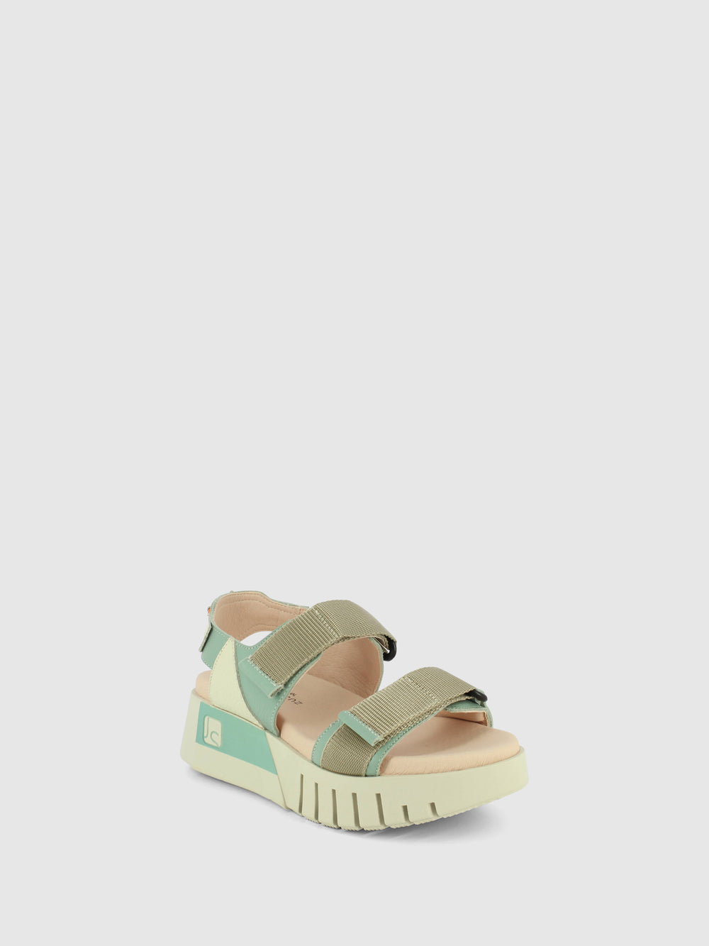 Sandálias com Velcro em Azul Aquamarine