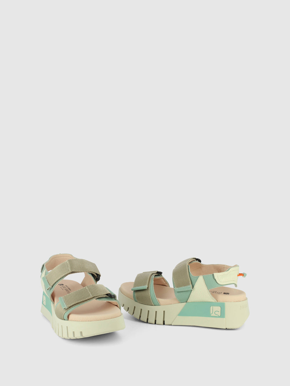 Sandálias com Velcro em Azul Aquamarine