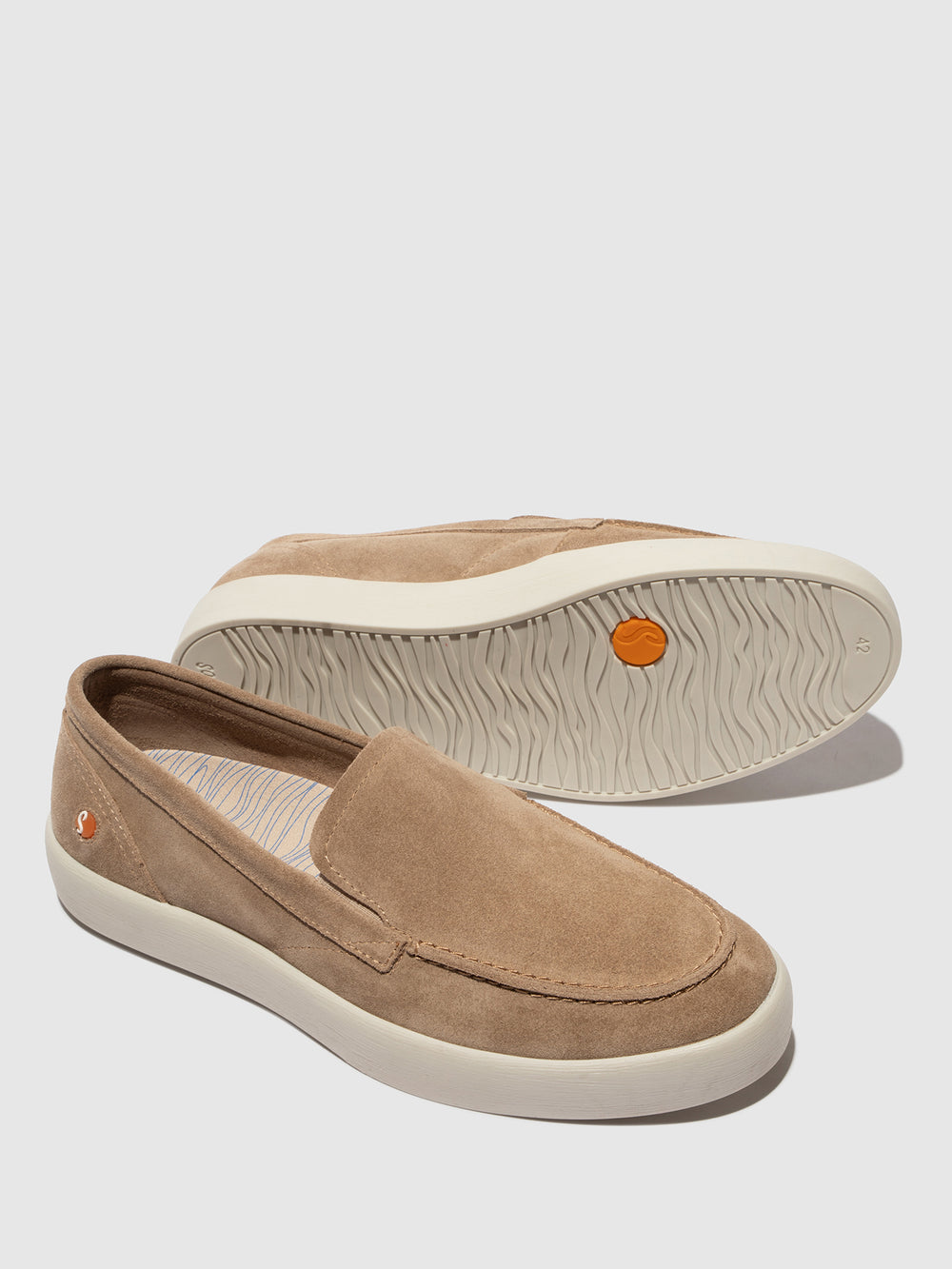 Sapatos Slip-on em Taupe