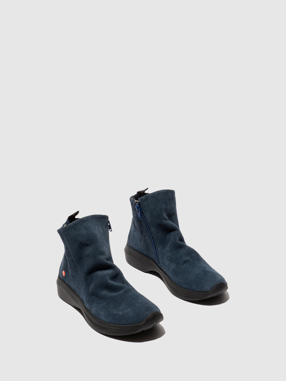 Botins com Fecho em Denim
