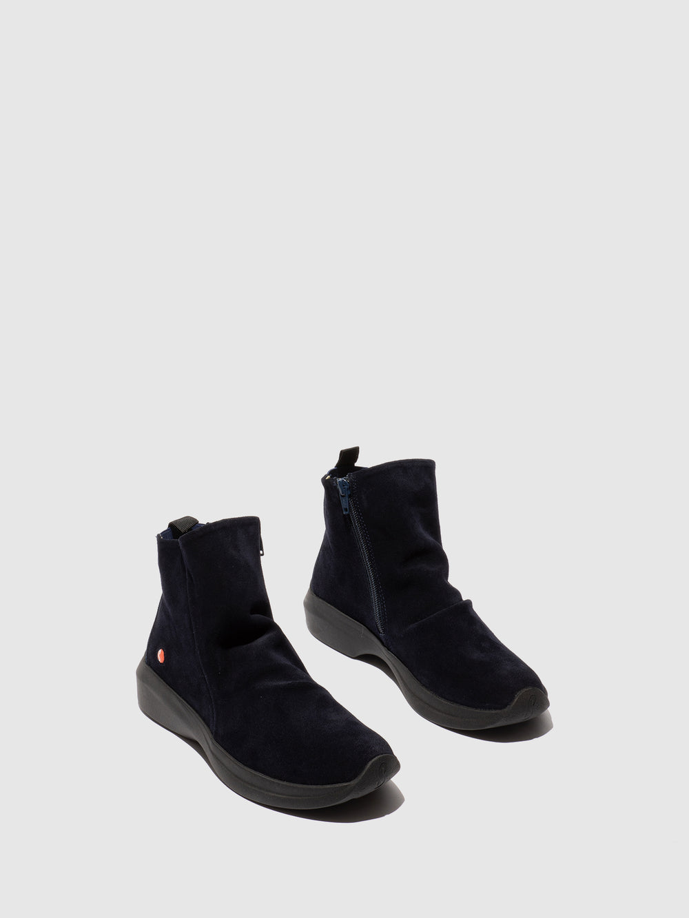 Botins com Fecho em Azul Marinho