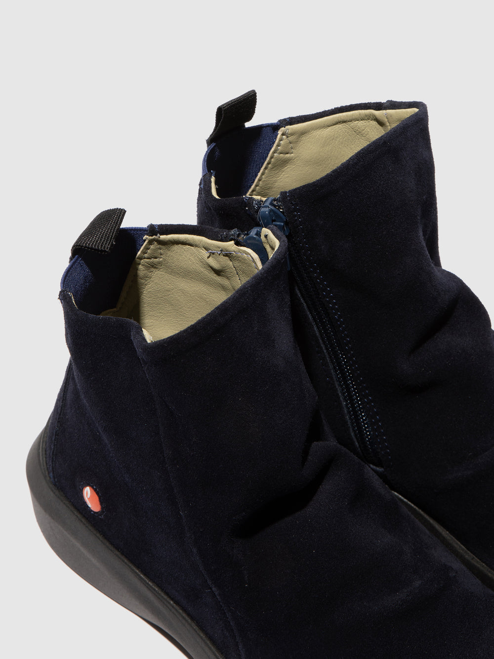 Botins com Fecho em Azul Marinho