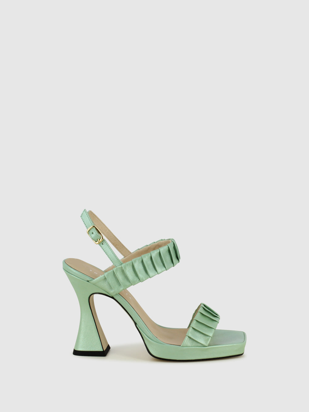 Sandálias com Fivela em Verde