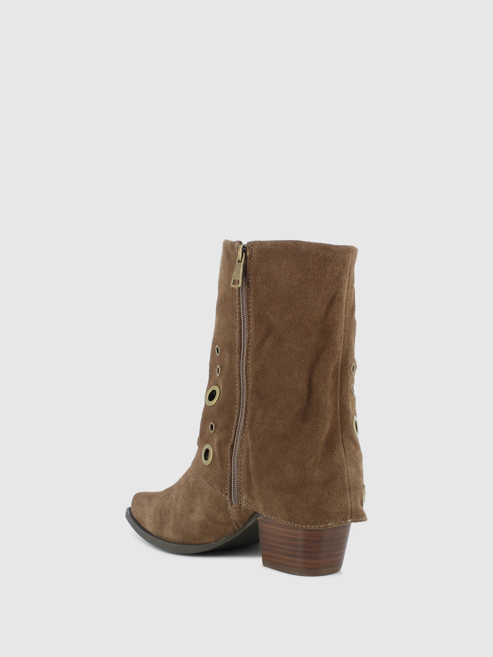 Botas com Fecho em Taupe