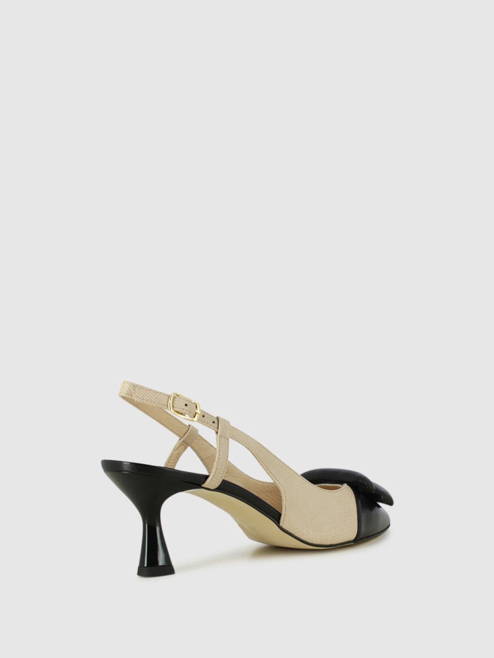 Sandálias de Salto em Preto e Nude
