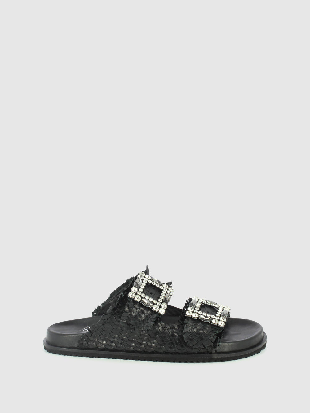 Chinelos com Apliques em Preto