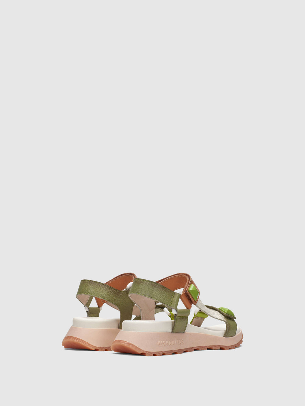 Sandálias com Velcro em Verde
