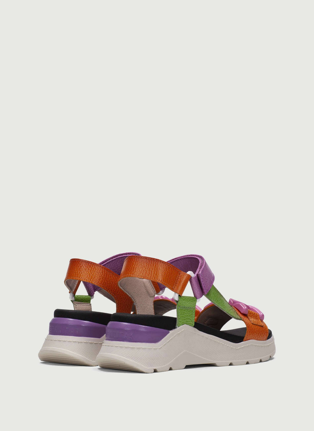 Sandálias com Tira no Tornozelo em Multicolor