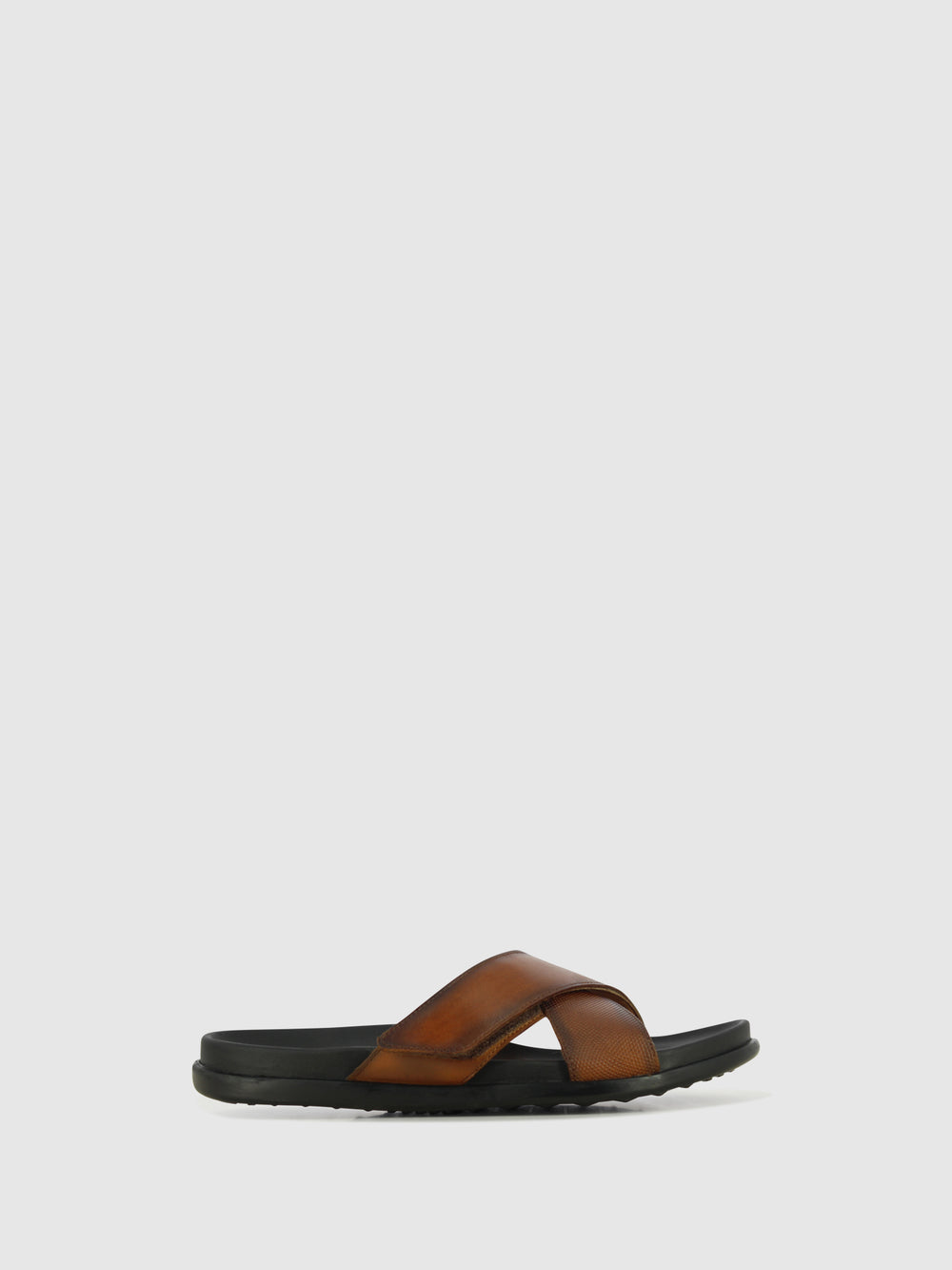 Sandálias com Velcro em Castanho Claro
