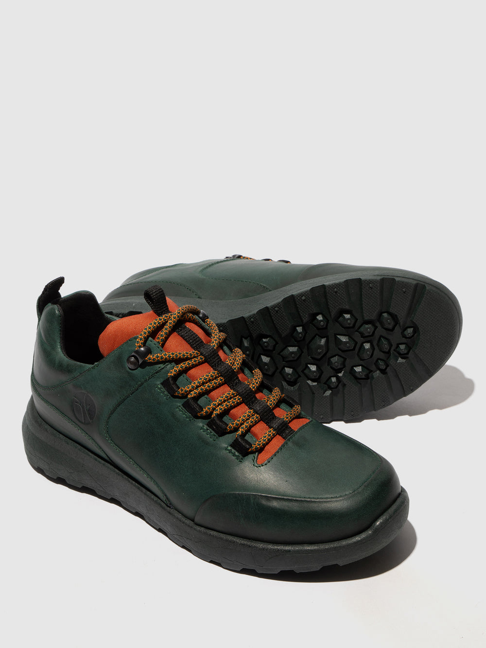 Sapatos com Atacadores em Turquesa e Brick