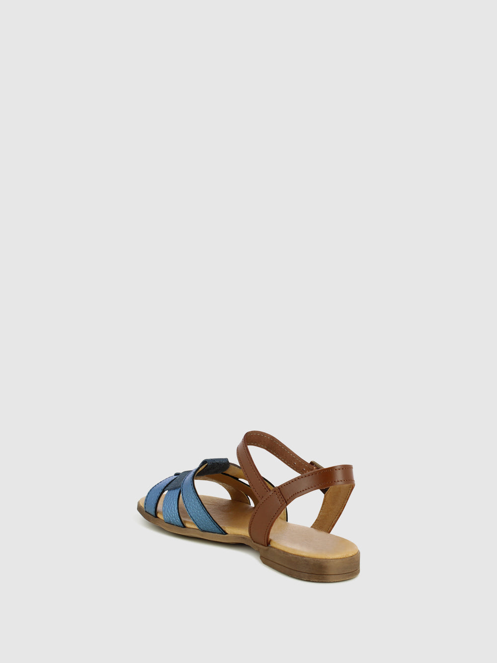 Sandálias com Fivela em Azul Marinho
