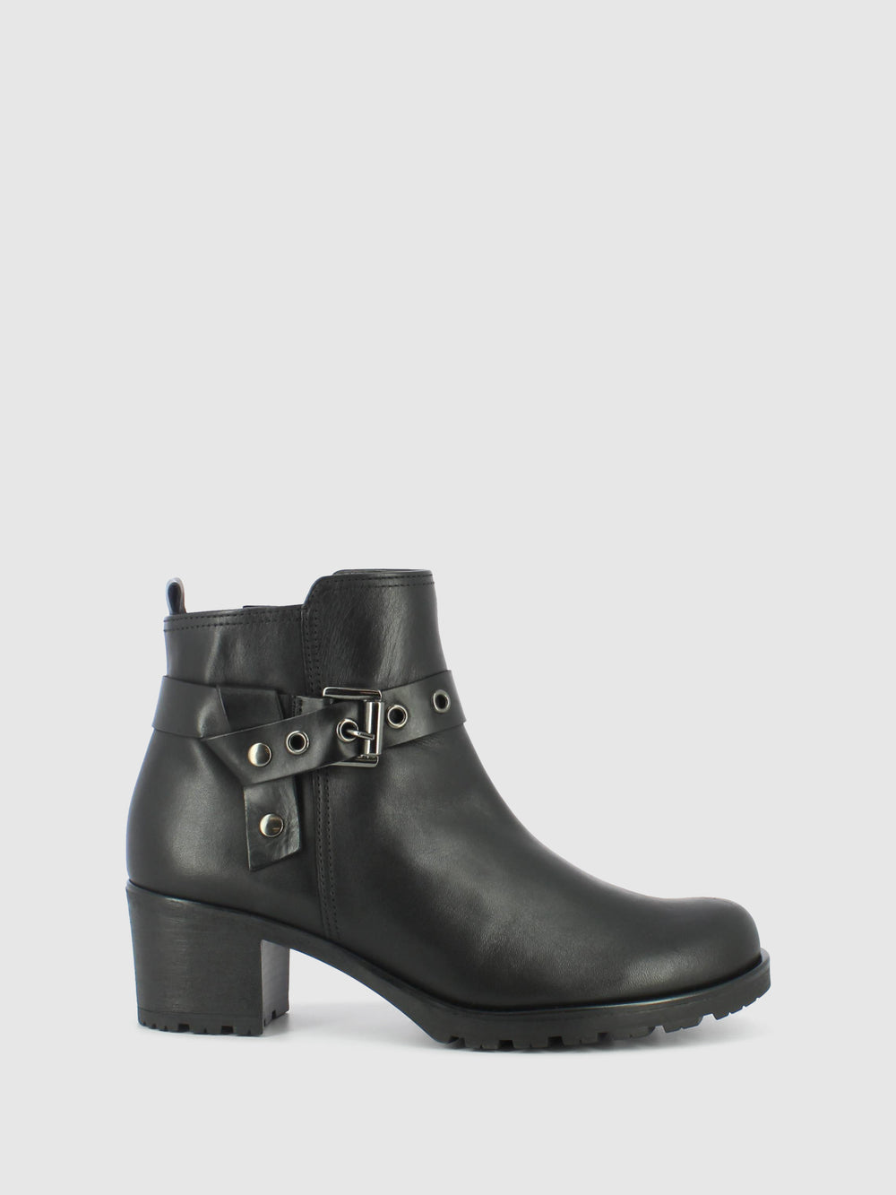 Black Zip Up Ankle Boots