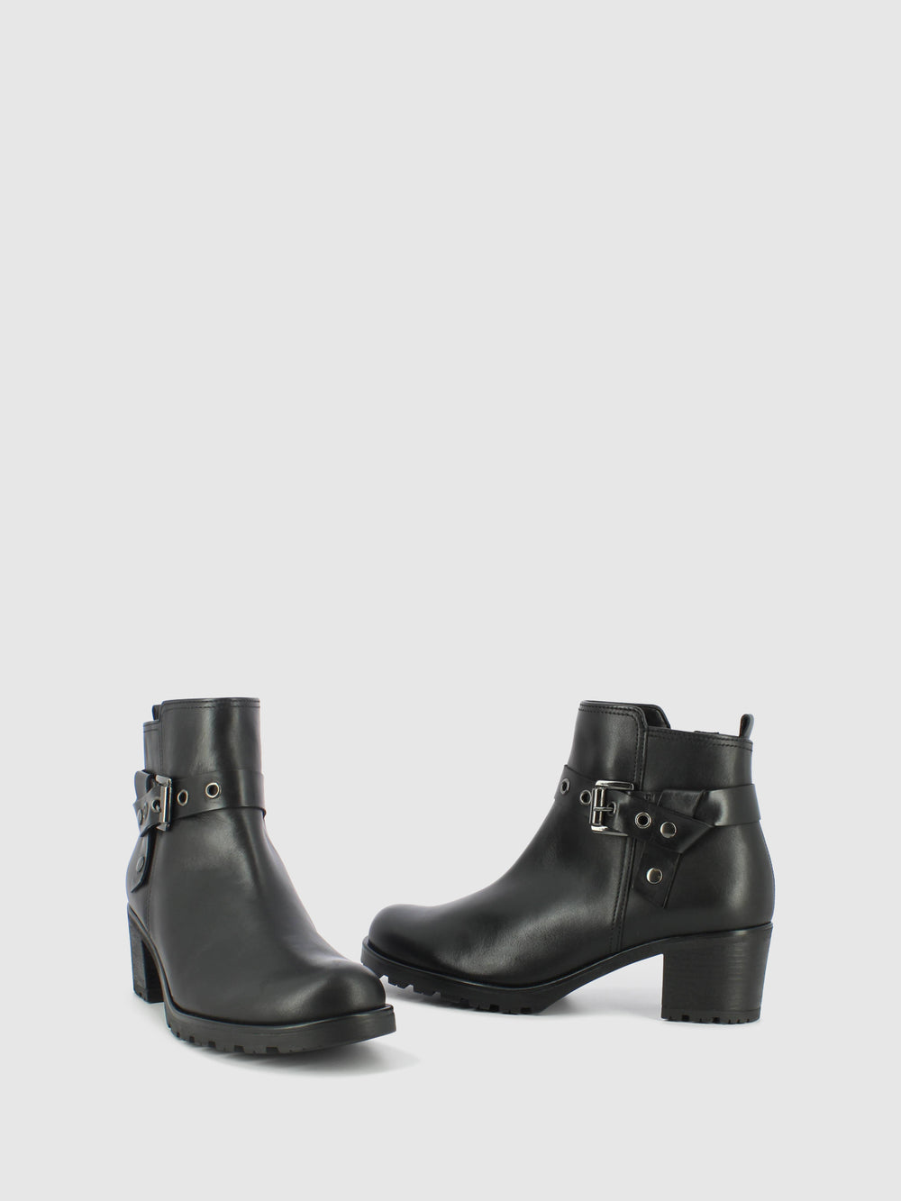 Black Zip Up Ankle Boots