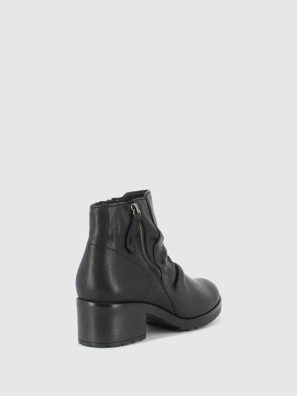Black Zip Up Ankle Boots
