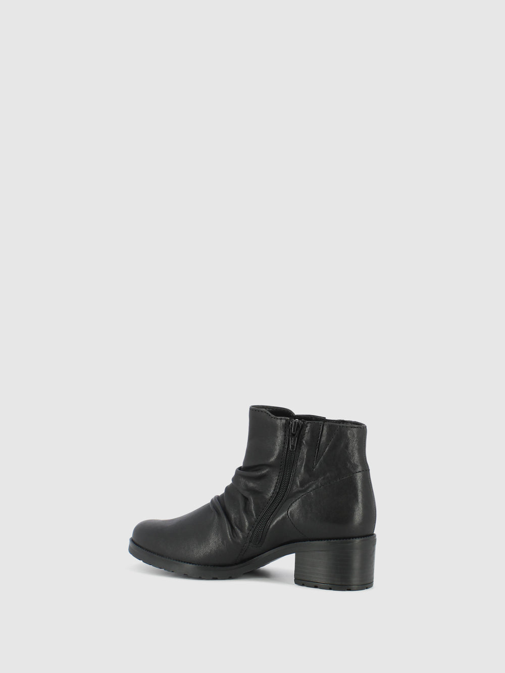 Black Zip Up Ankle Boots