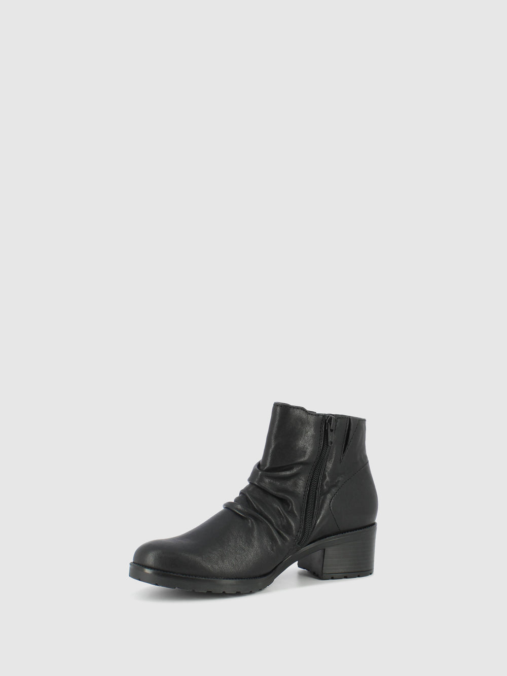 Black Zip Up Ankle Boots