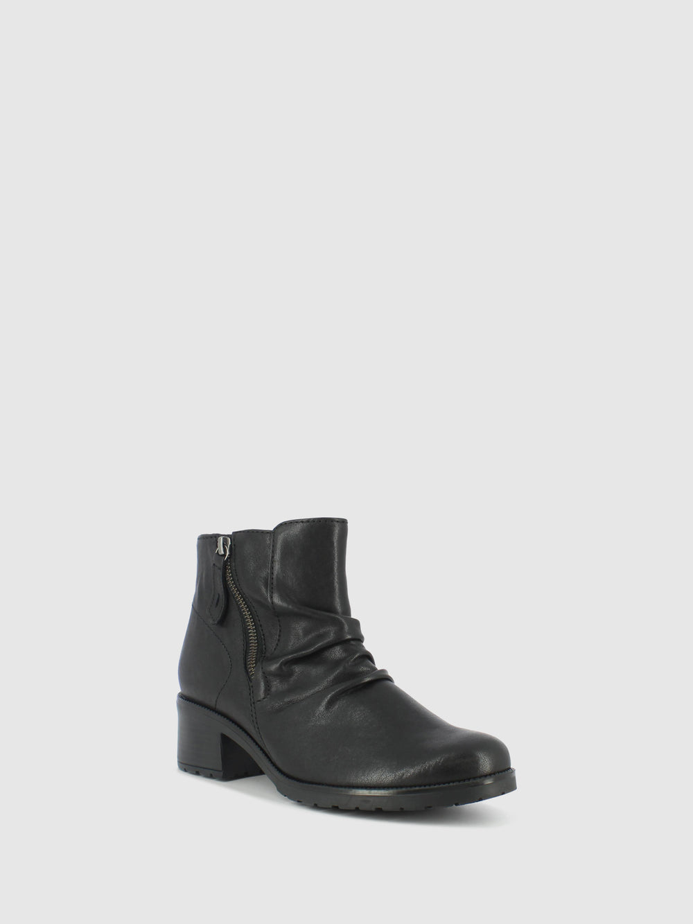 Black Zip Up Ankle Boots