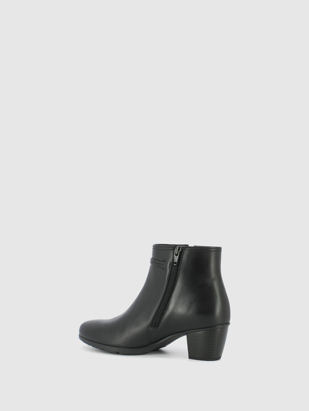 Black Zip Up Ankle Boots