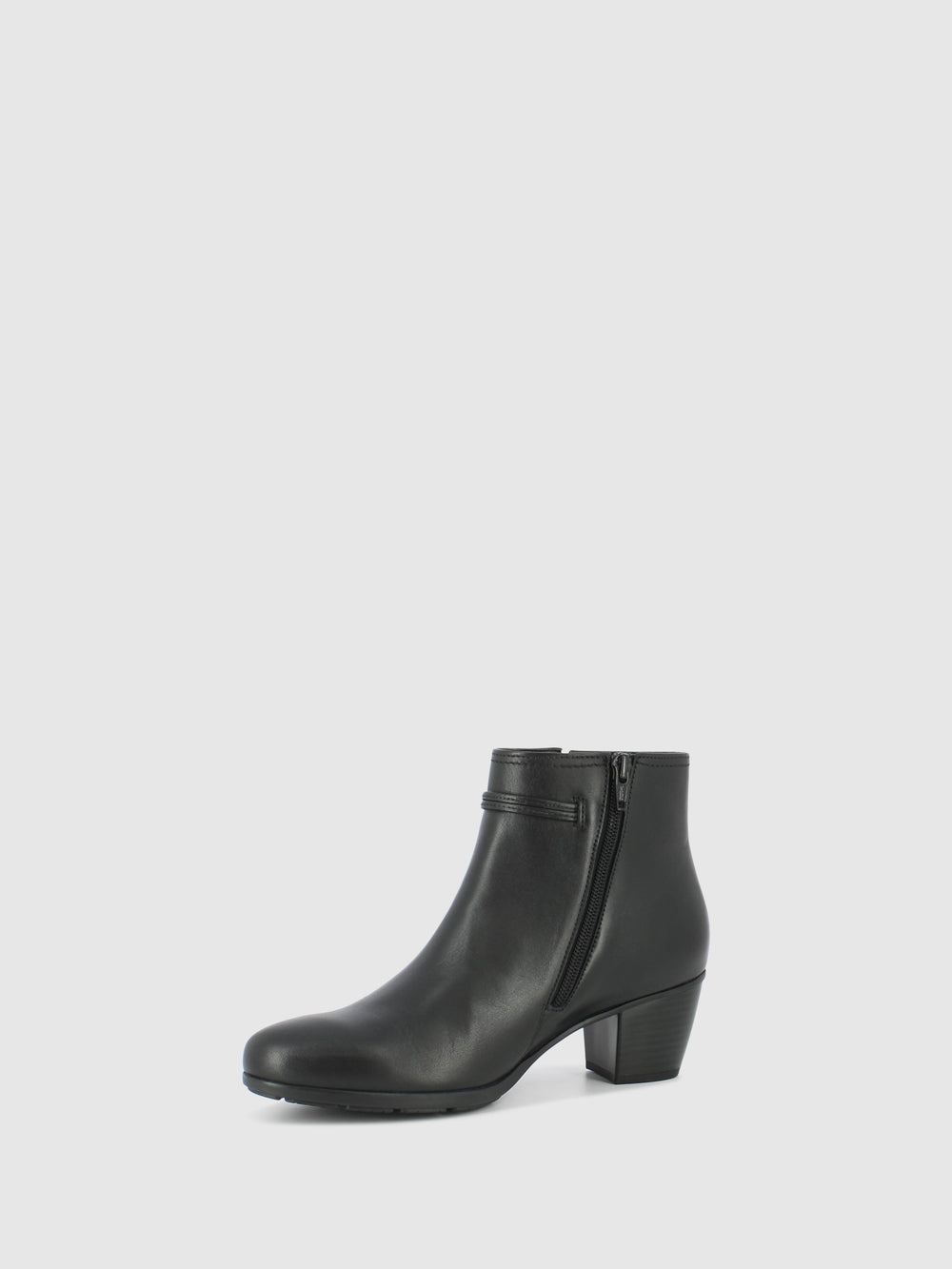 Black Zip Up Ankle Boots