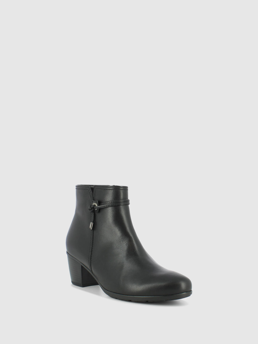 Black Zip Up Ankle Boots
