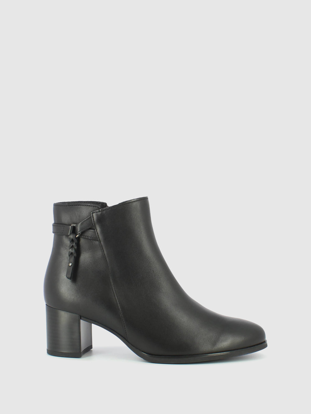 Black Zip Up Ankle Boots